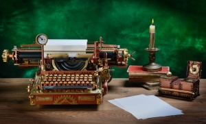 © 3355m | Dreamstime.com - Steampunk Typewriter. Photo